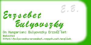 erzsebet bulyovszky business card